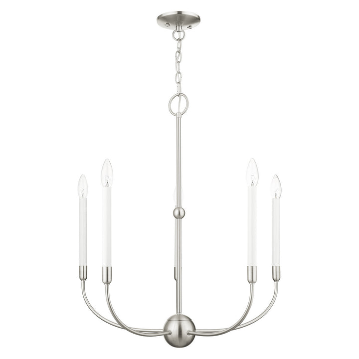 Livex Clairmont 46065-91 Chandelier Light - Brushed Nickle