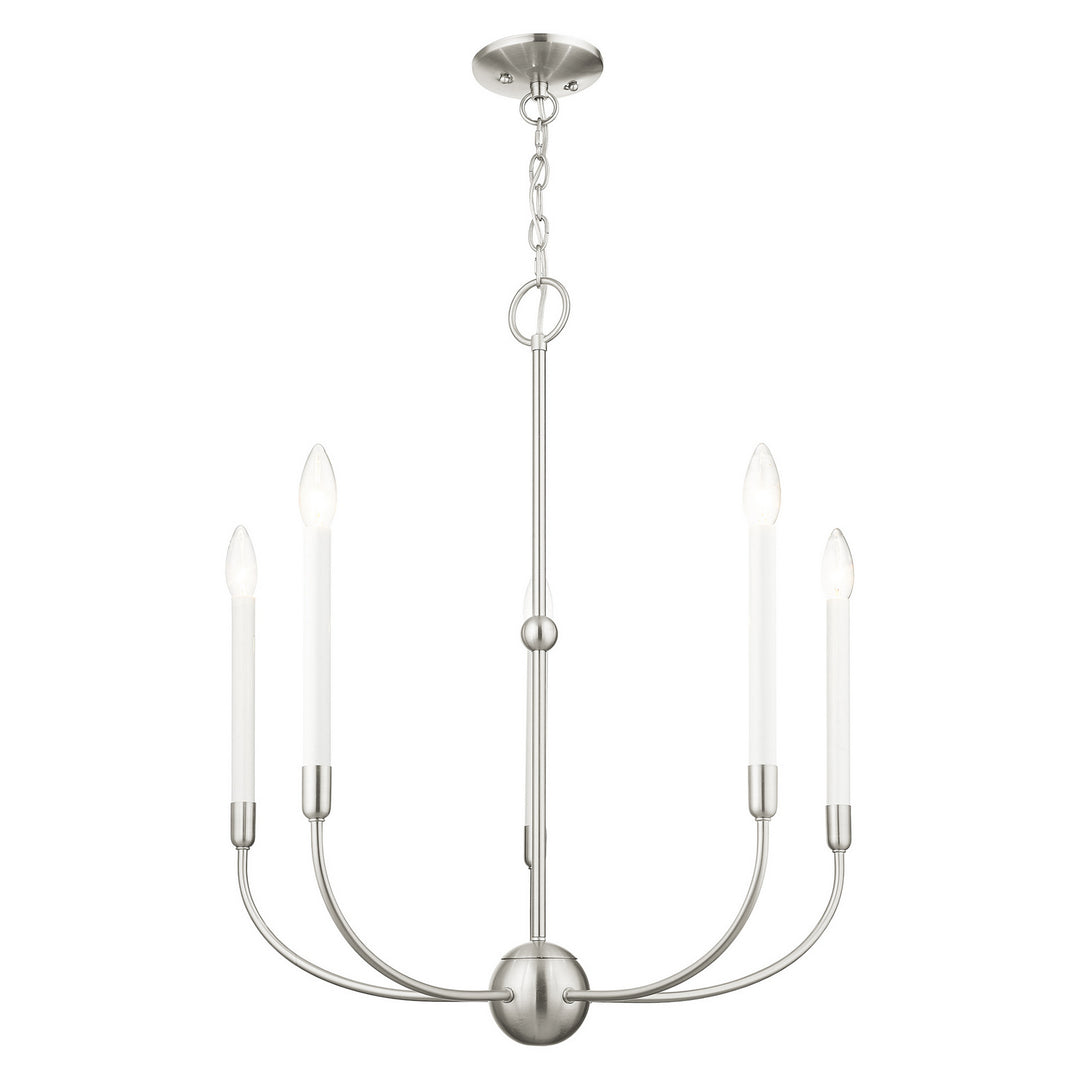 Livex Clairmont 46065-91 Chandelier Light - Brushed Nickle