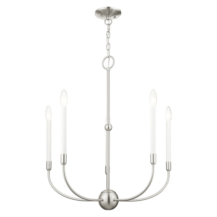 Livex Clairmont 46065-91 Chandelier Light - Brushed Nickle