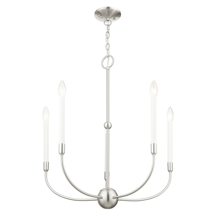 Livex Clairmont 46065-91 Chandelier Light - Brushed Nickle