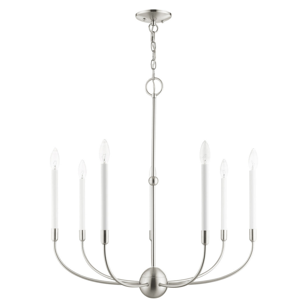 Livex Clairmont 46067-91 Chandelier Light - Brushed Nickel