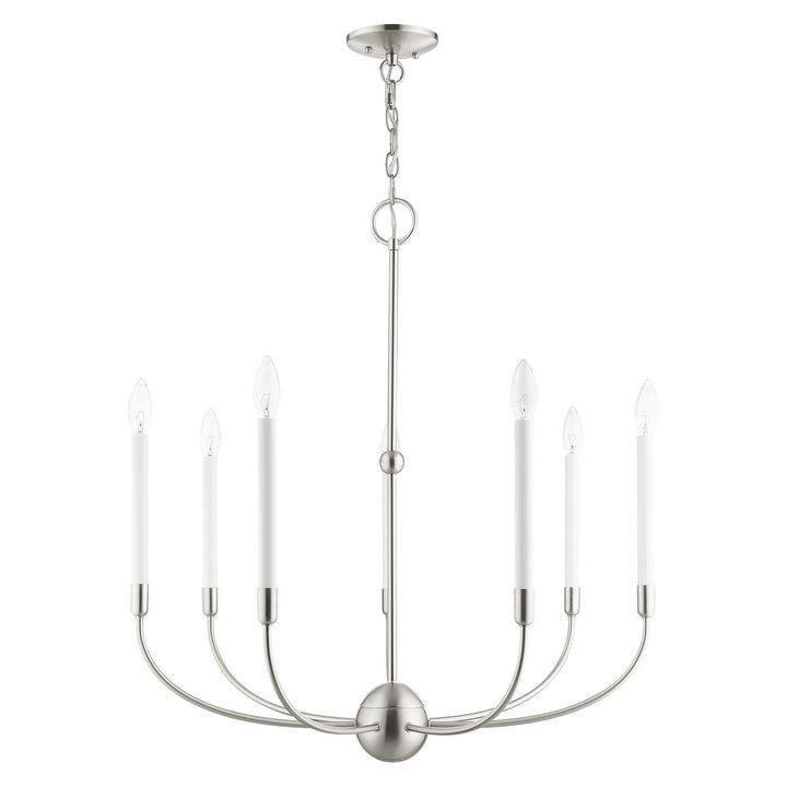 Livex Clairmont 46067-91 Chandelier Light - Brushed Nickel