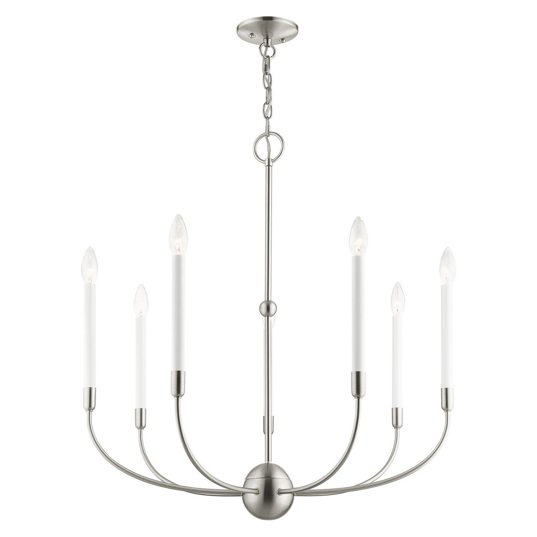 Livex Clairmont 46067-91 Chandelier Light - Brushed Nickel