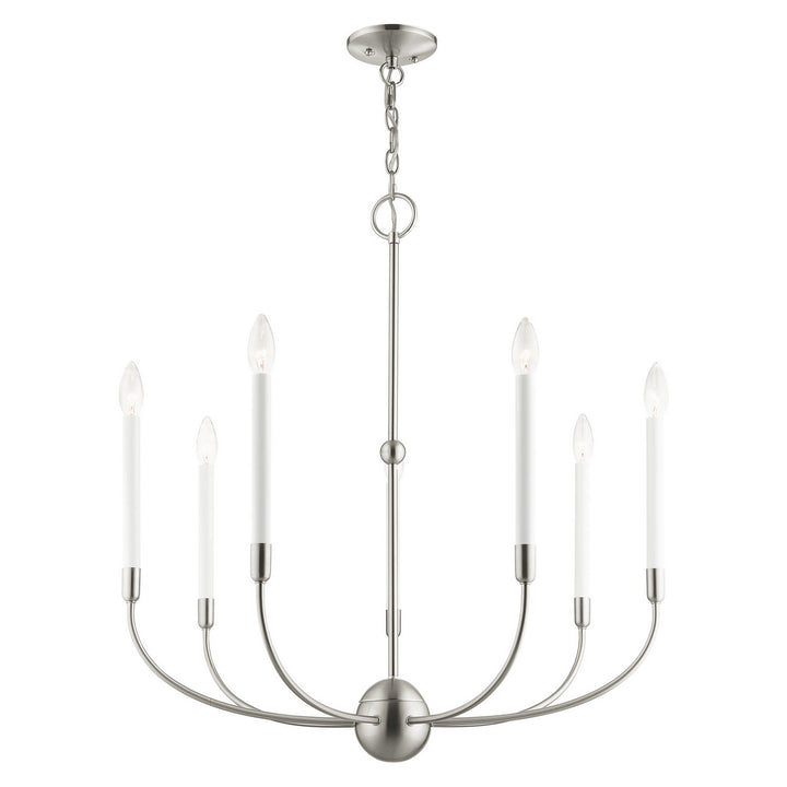 Livex Clairmont 46067-91 Chandelier Light - Brushed Nickel