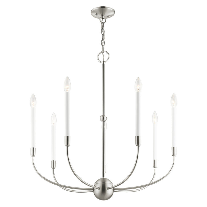 Livex Clairmont 46067-91 Chandelier Light - Brushed Nickel