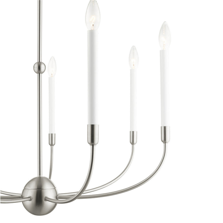 Livex Clairmont 46067-91 Chandelier Light - Brushed Nickel