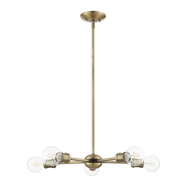 Livex Lansdale 46135-01 Pendant Light - Antique Brass w/ Bronzes