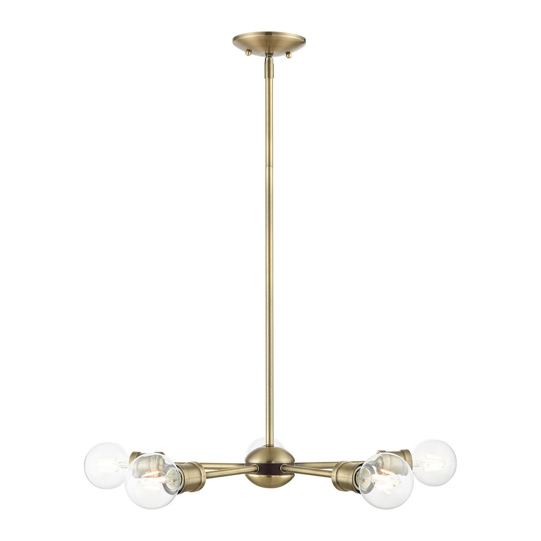 Livex Lansdale 46135-01 Pendant Light - Antique Brass w/ Bronzes