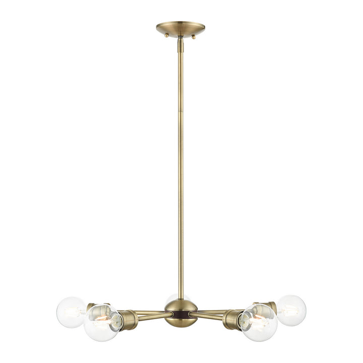 Livex Lansdale 46135-01 Pendant Light - Antique Brass w/ Bronzes