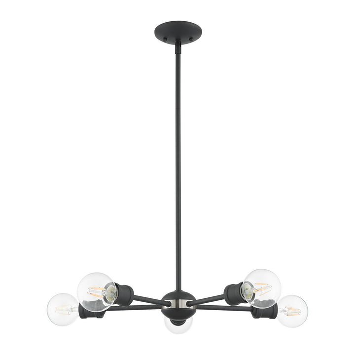 Livex Lansdale 46135-76 Pendant Light - Scandinavian Gray w/ Brushed Nickels