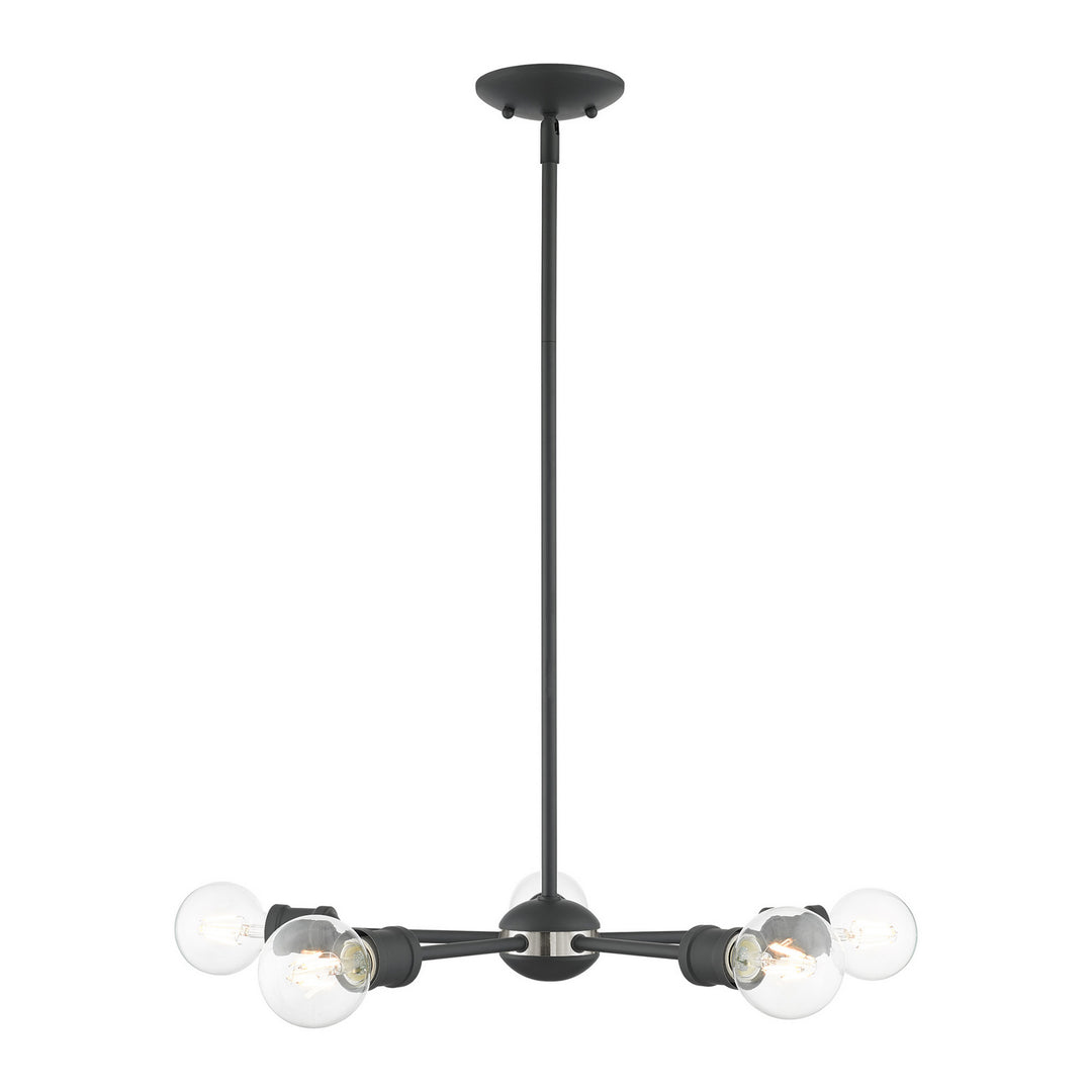 Livex Lansdale 46135-76 Pendant Light - Scandinavian Gray w/ Brushed Nickels