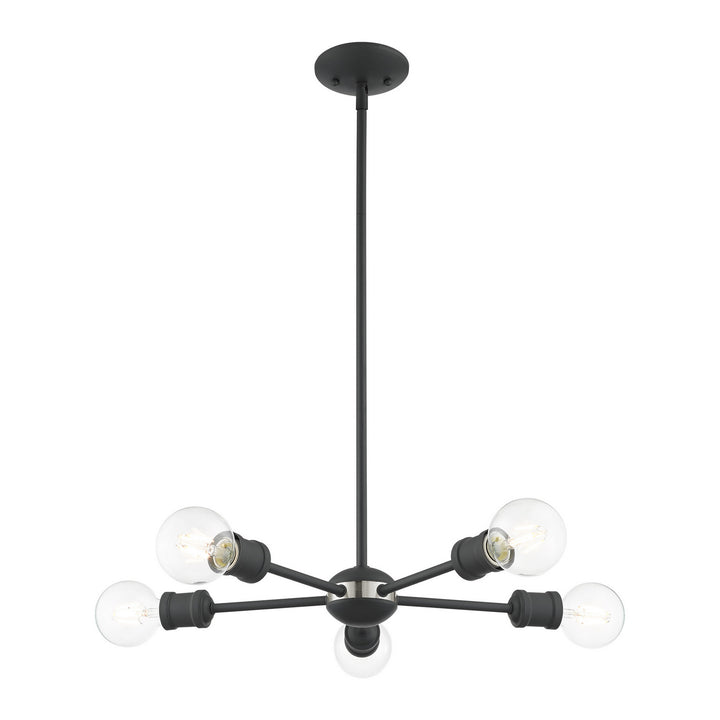 Livex Lansdale 46135-76 Pendant Light - Scandinavian Gray w/ Brushed Nickels
