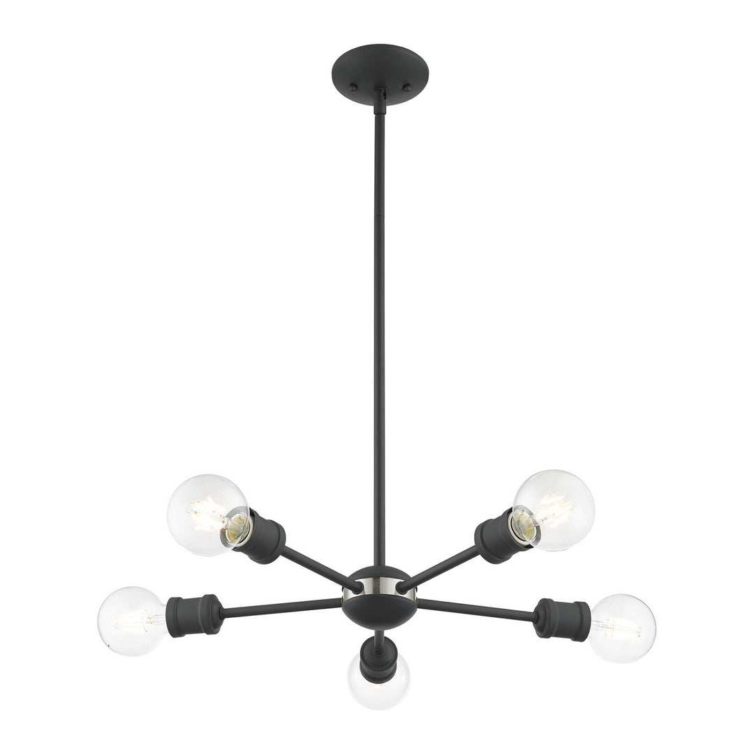 Livex Lansdale 46135-76 Pendant Light - Scandinavian Gray w/ Brushed Nickels