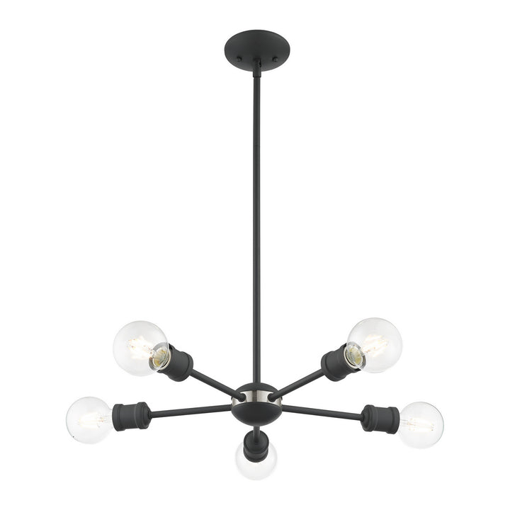 Livex Lansdale 46135-76 Pendant Light - Scandinavian Gray w/ Brushed Nickels