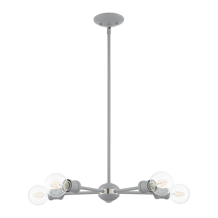 Livex Lansdale 46135-80 Pendant Light - Nordic Gray w/ Brushed Nickels