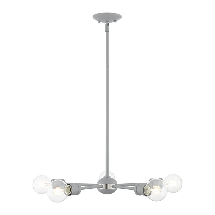 Livex Lansdale 46135-80 Pendant Light - Nordic Gray w/ Brushed Nickels