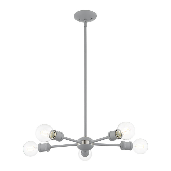 Livex Lansdale 46135-80 Pendant Light - Nordic Gray w/ Brushed Nickels
