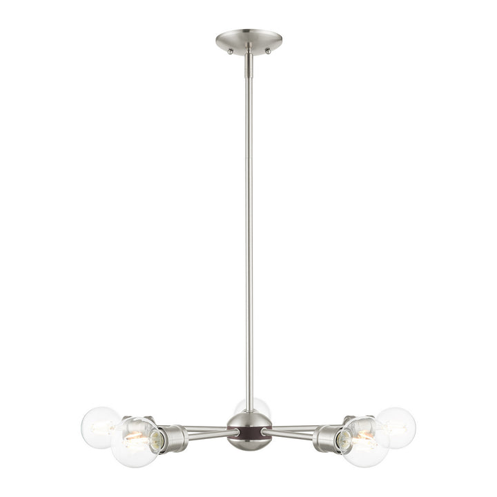 Livex Lansdale 46135-91 Pendant Light - Brushed Nickel w/ Bronzes