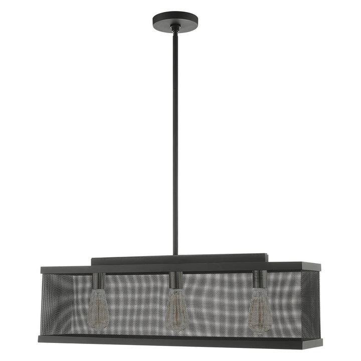 Livex Industro 46213-04 Pendant Light - Black w/ Brushed Nickels