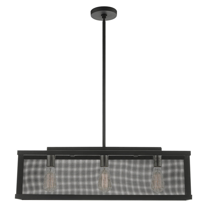Livex Industro 46213-04 Pendant Light - Black w/ Brushed Nickels