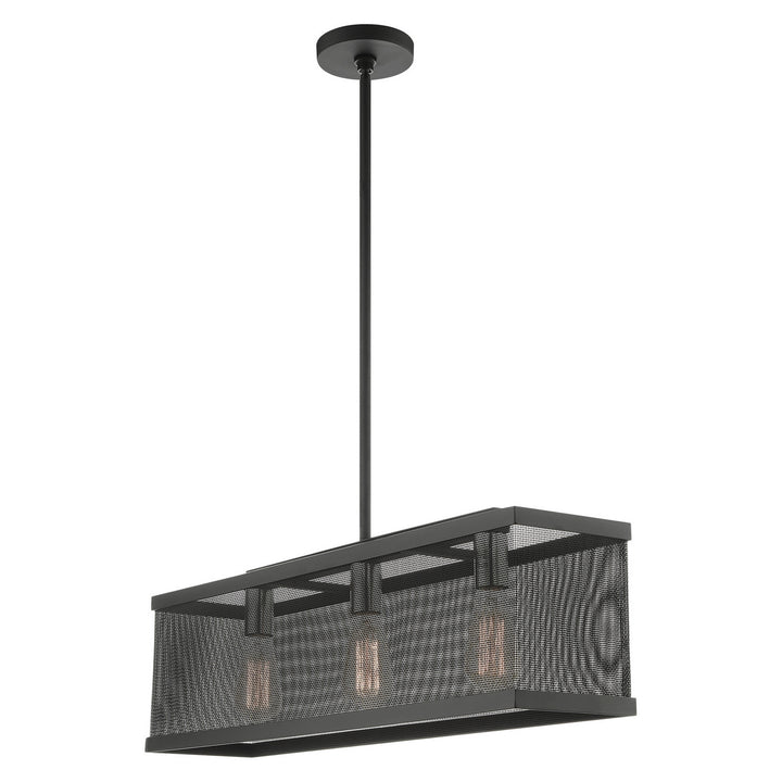 Livex Industro 46213-04 Pendant Light - Black w/ Brushed Nickels