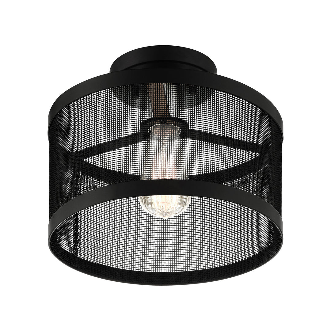 Livex Industro 46216-04 Ceiling Light - Black w/ Brushed Nickels