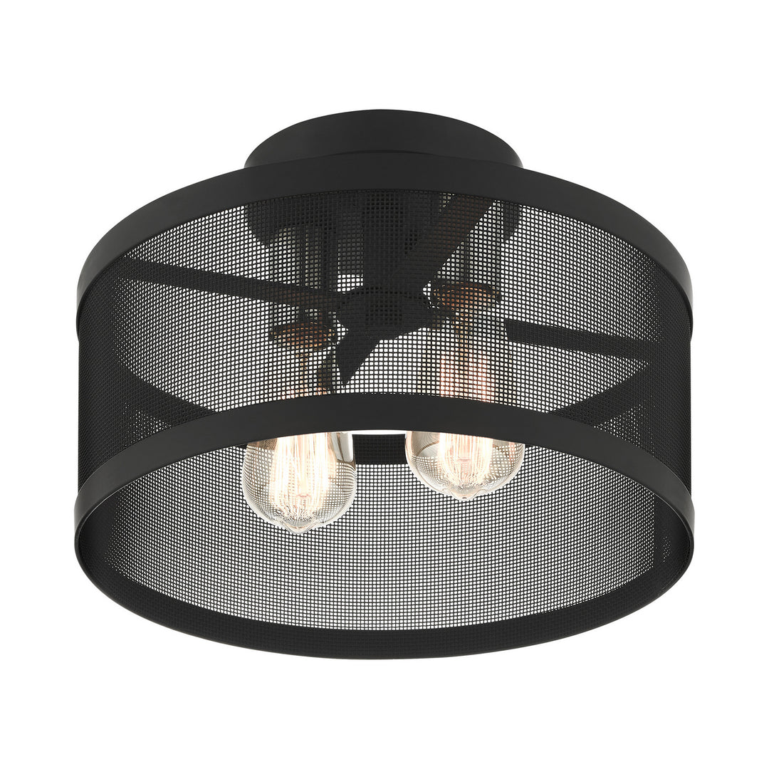 Livex Industro 46217-04 Ceiling Light - Black w/ Brushed Nickels