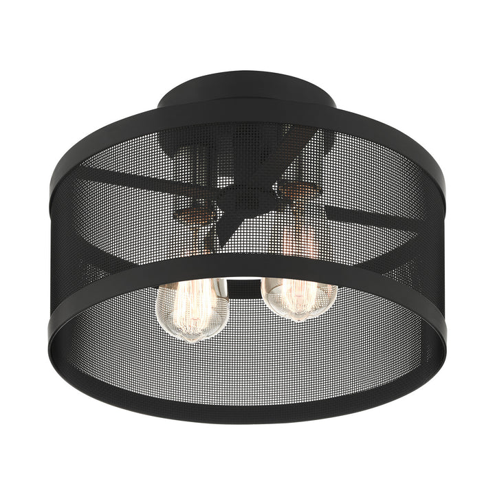 Livex Industro 46217-04 Ceiling Light - Black w/ Brushed Nickels