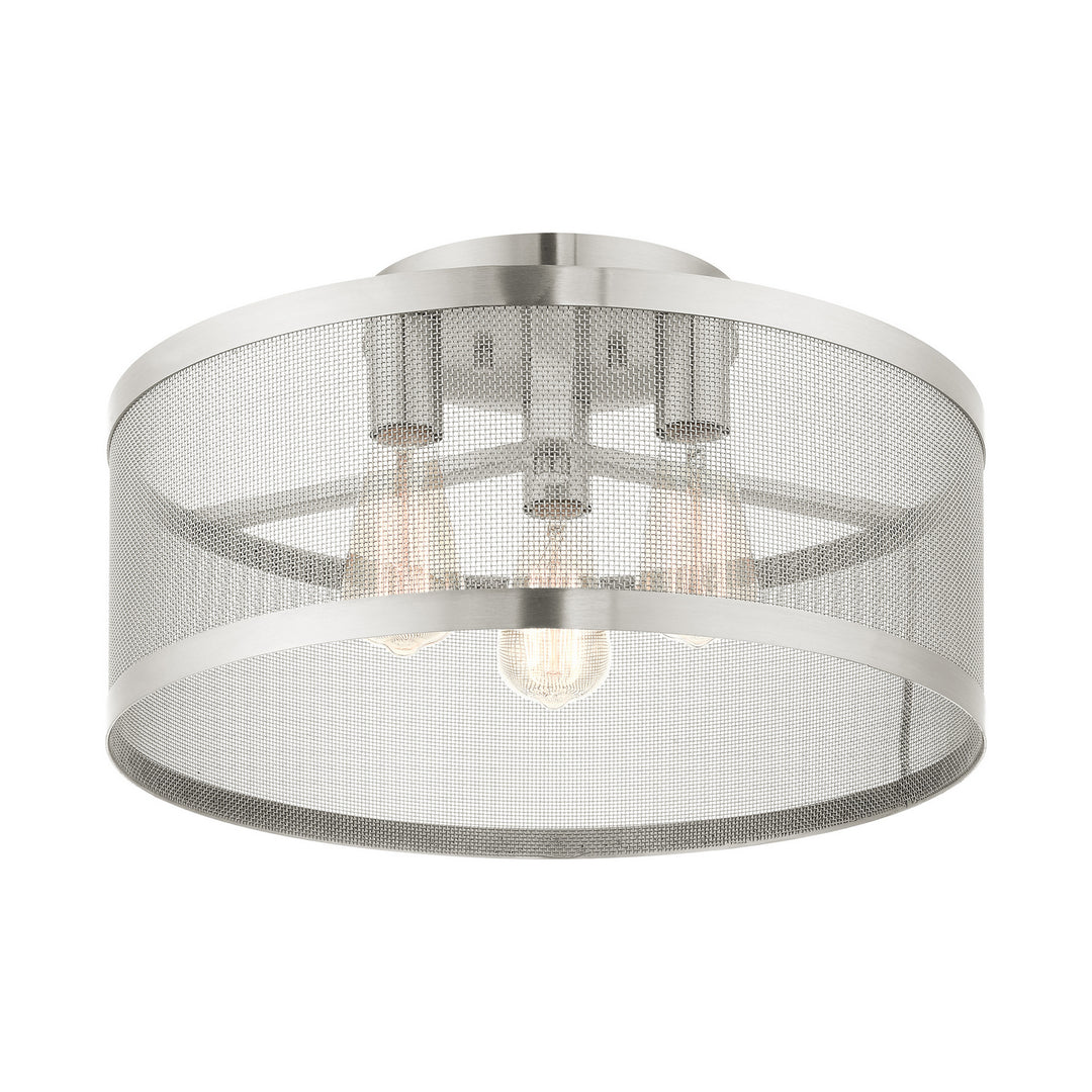 Livex Industro 46219-91 Ceiling Light - Brushed Nickel