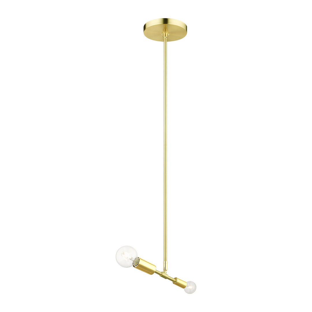 Livex Blairwood 46432-12 Pendant Light - Satin Brass w/ Polished Brasss