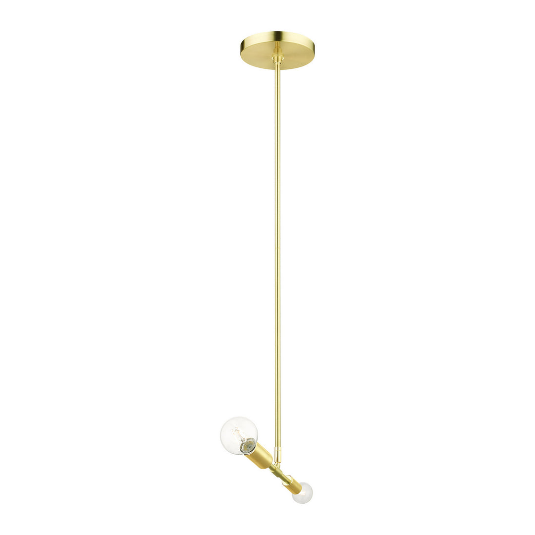 Livex Blairwood 46432-12 Pendant Light - Satin Brass w/ Polished Brasss