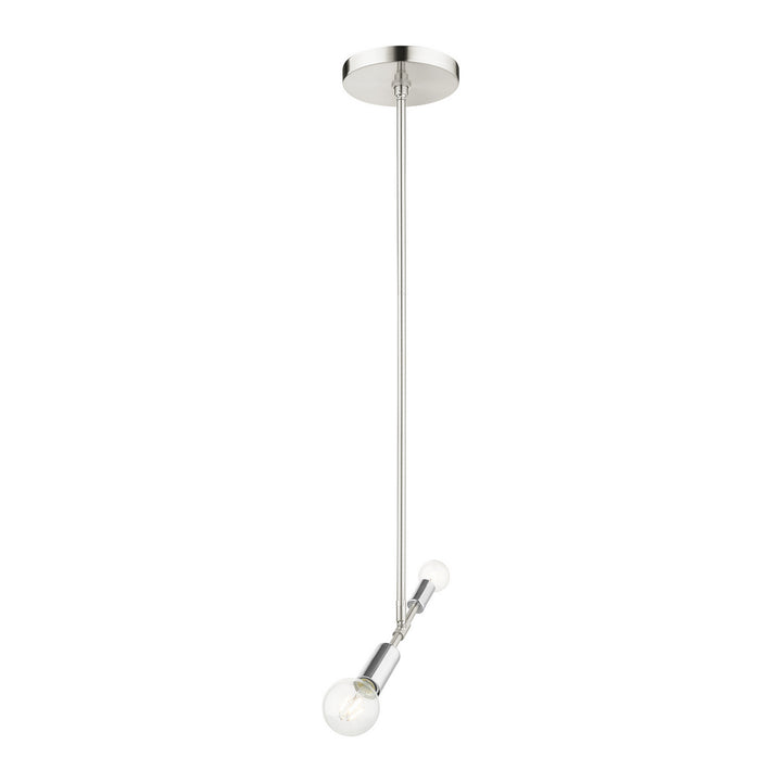 Livex Blairwood 46432-91 Pendant Light - Brushed Nickel w/ Polished Nickels