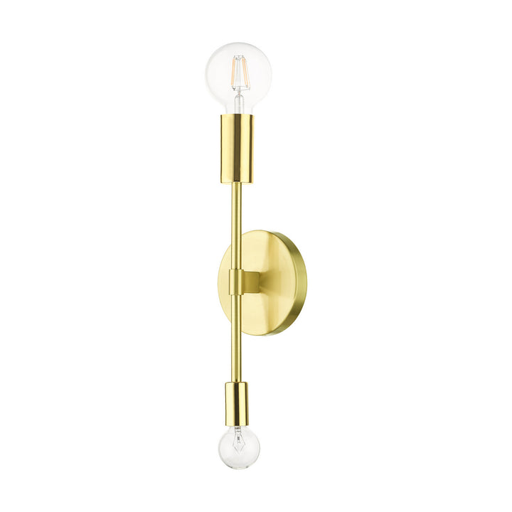Livex Blairwood 46438-12 Wall Sconce Light - Satin Brass w/ Polished Brasss