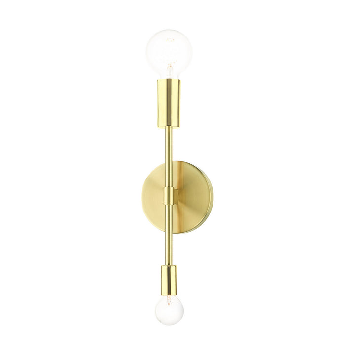Livex Blairwood 46438-12 Wall Sconce Light - Satin Brass w/ Polished Brasss