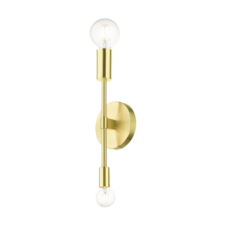 Livex Blairwood 46438-12 Wall Sconce Light - Satin Brass w/ Polished Brasss
