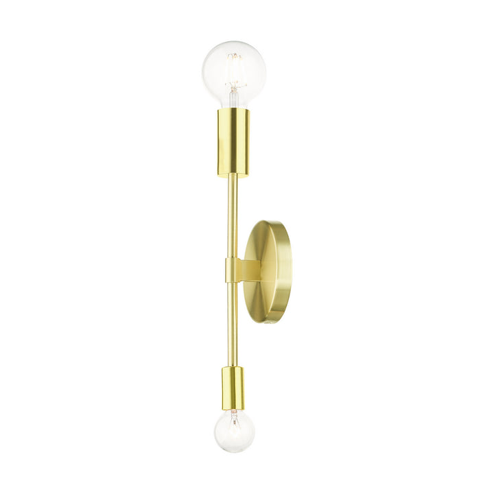 Livex Blairwood 46438-12 Wall Sconce Light - Satin Brass w/ Polished Brasss