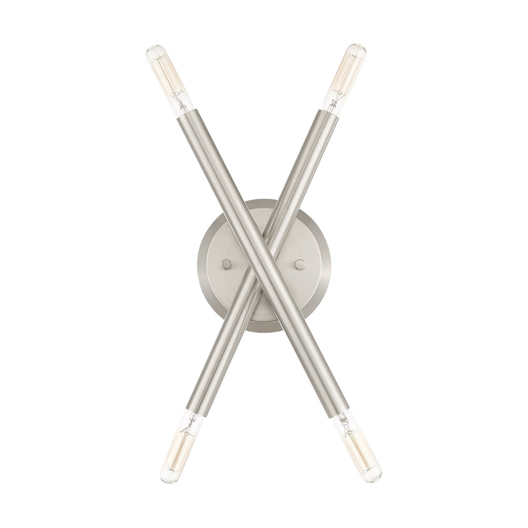 Livex Soho 46772-91 Wall Sconce Light - Brushed Nickel