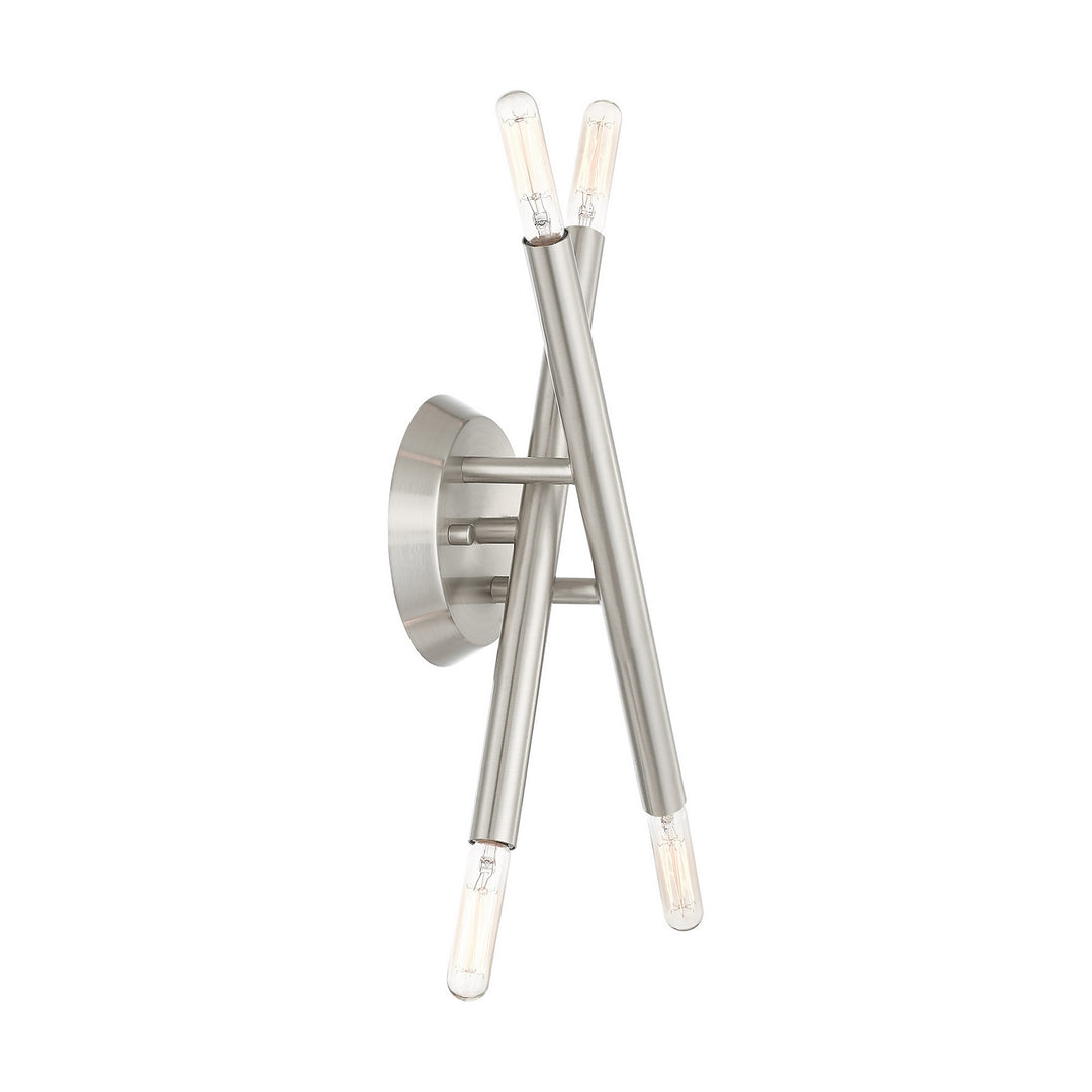 Livex Soho 46772-91 Wall Sconce Light - Brushed Nickel