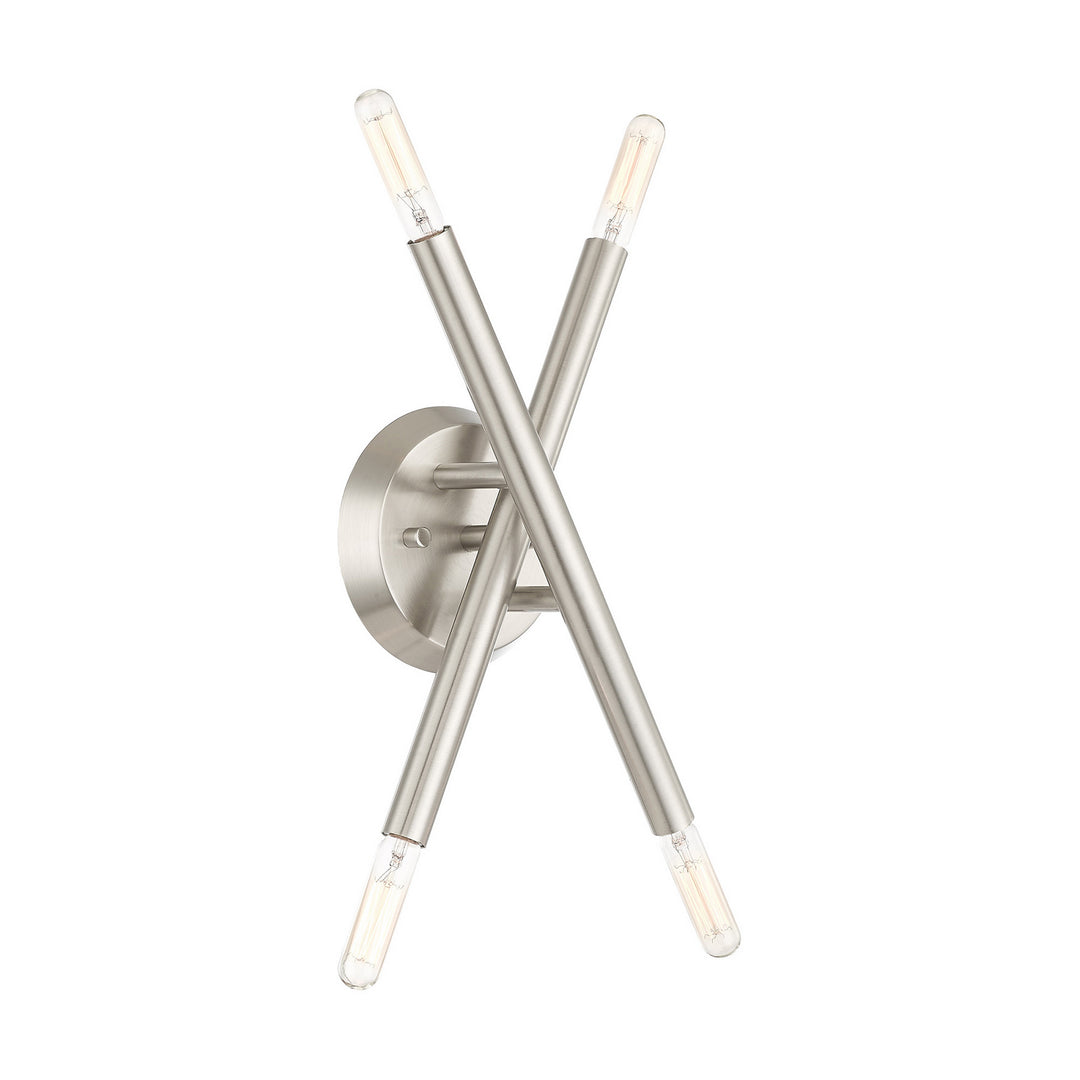 Livex Soho 46772-91 Wall Sconce Light - Brushed Nickel