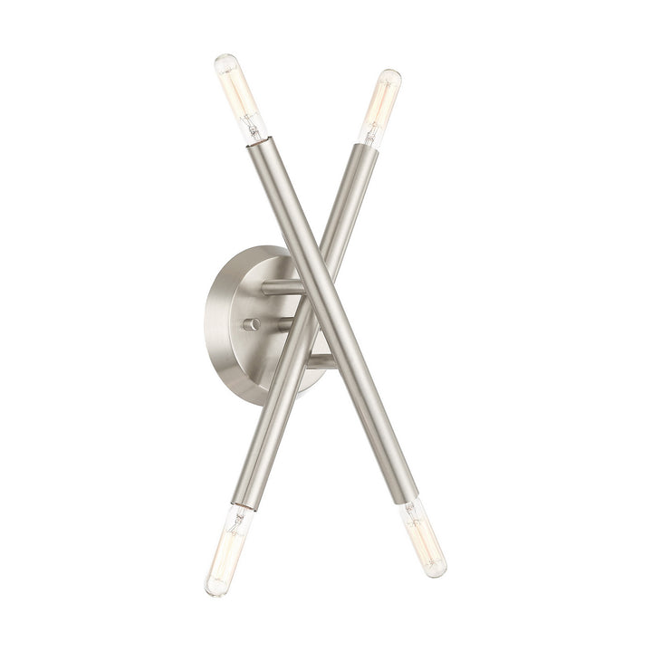 Livex Soho 46772-91 Wall Sconce Light - Brushed Nickel
