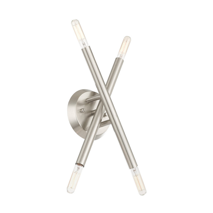 Livex Soho 46772-91 Wall Sconce Light - Brushed Nickel