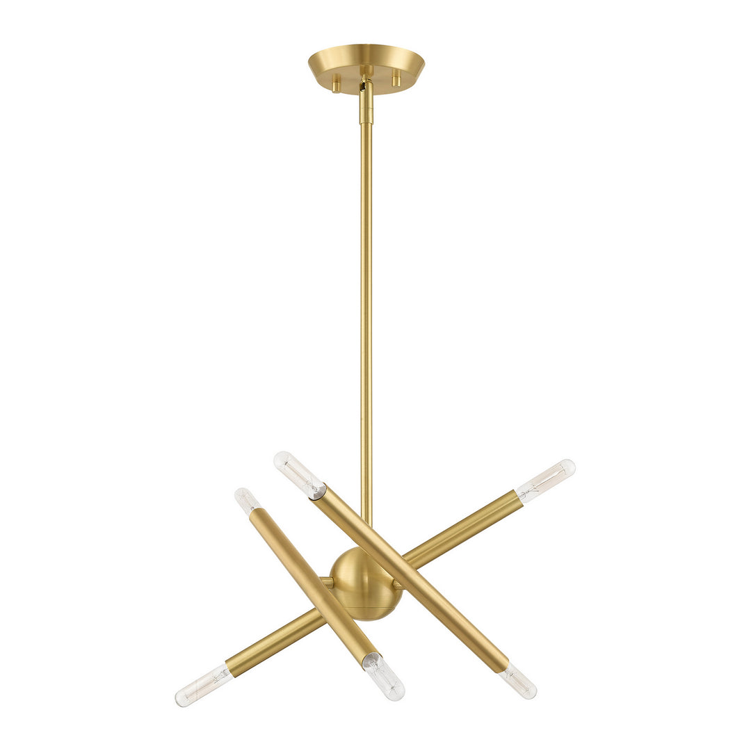 Livex Soho 46773-12 Chandelier Light - Satin Brass