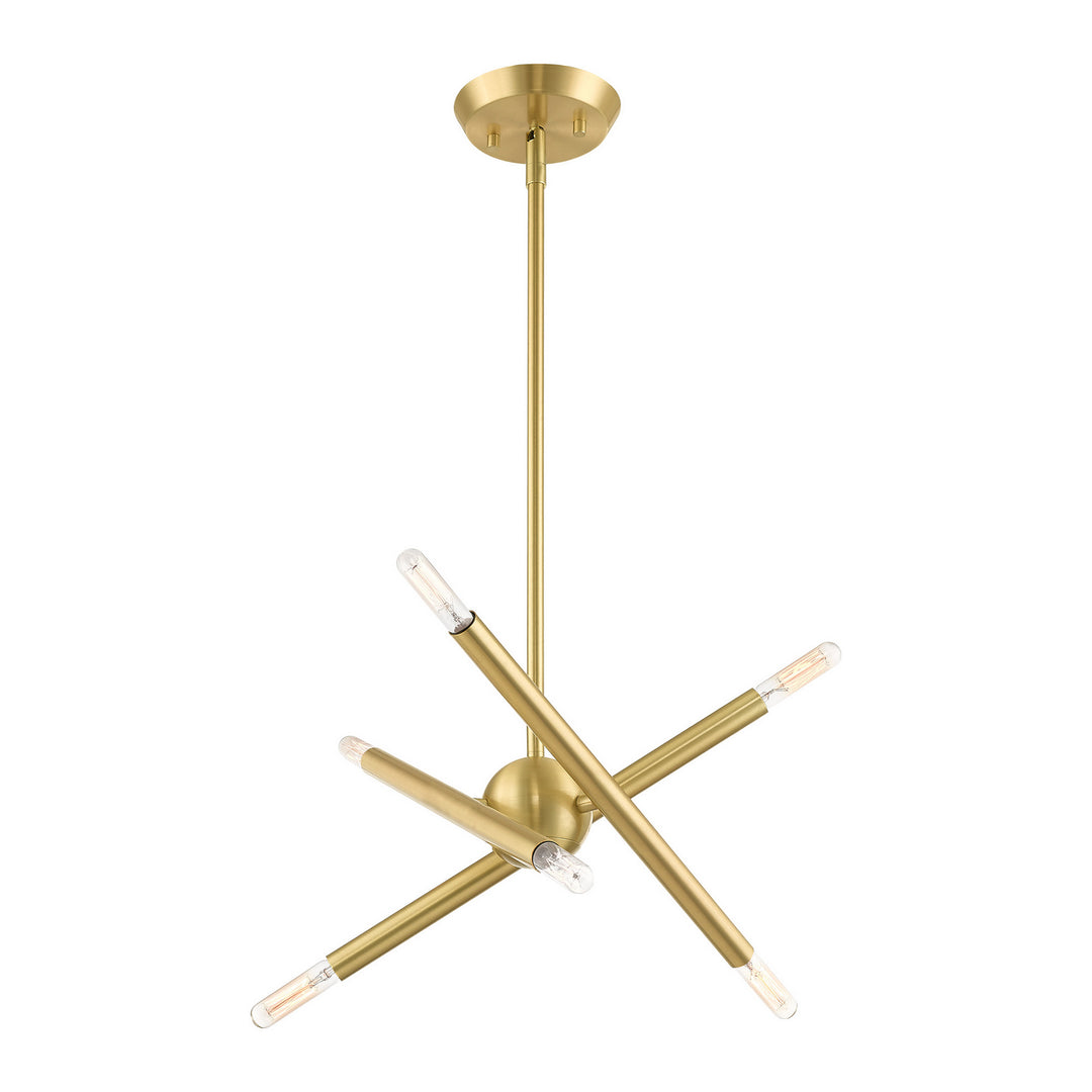 Livex Soho 46773-12 Chandelier Light - Satin Brass