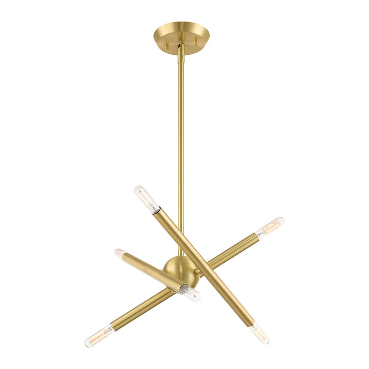 Livex Soho 46773-12 Chandelier Light - Satin Brass