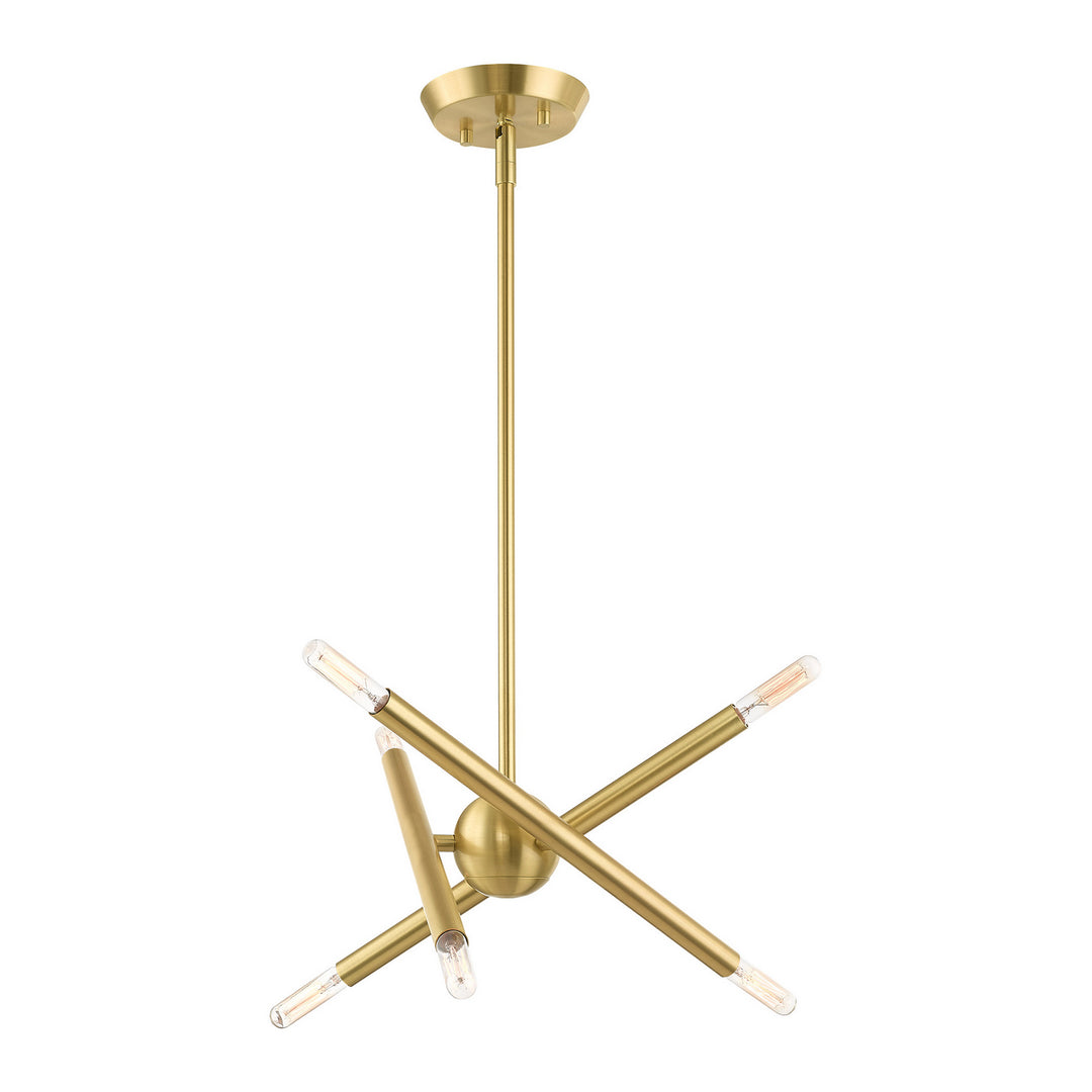 Livex Soho 46773-12 Chandelier Light - Satin Brass