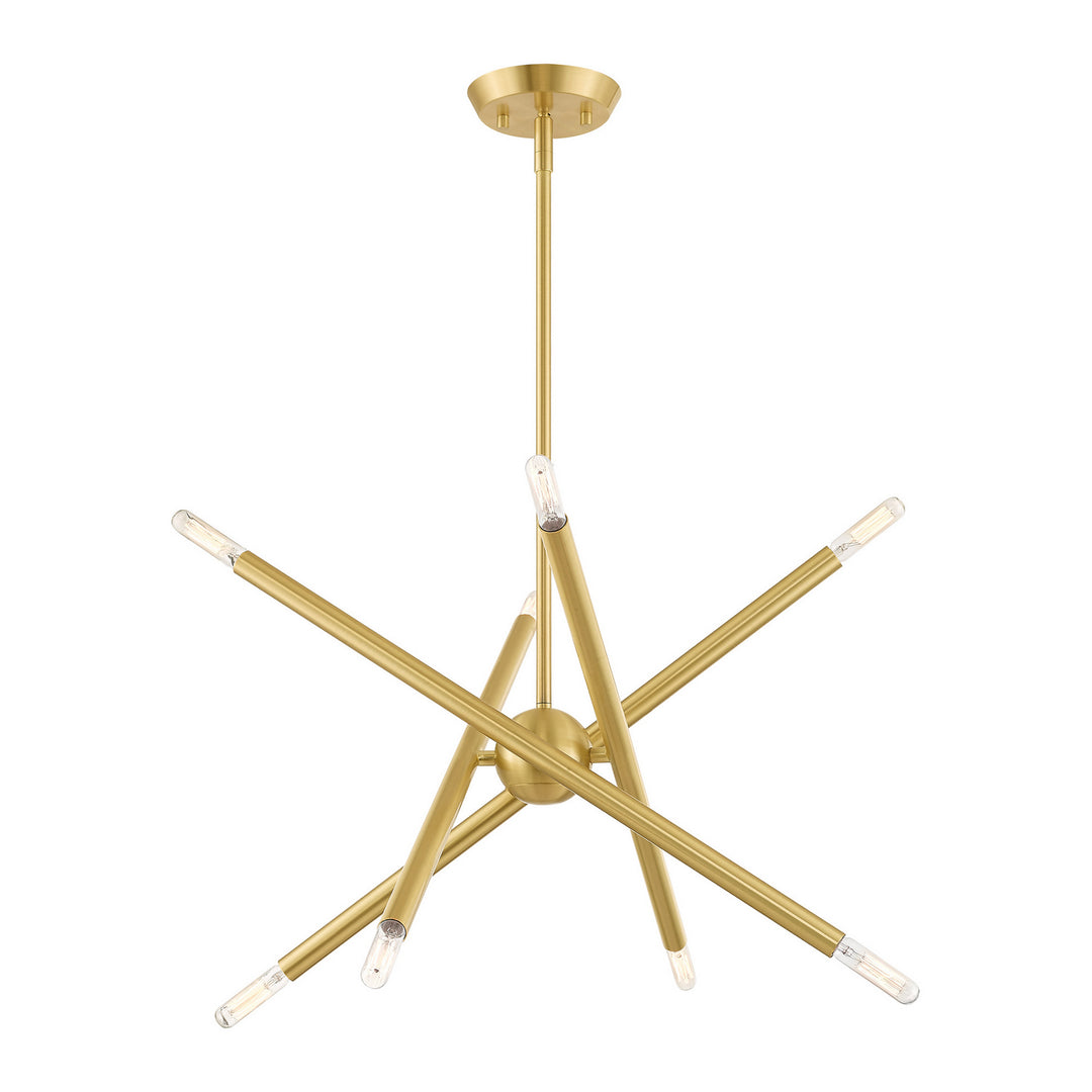 Livex Soho 46774-12 Chandelier Light - Satin Brass