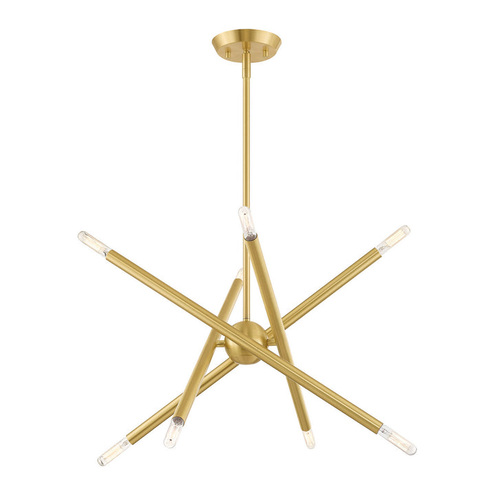 Livex Soho 46774-12 Chandelier Light - Satin Brass