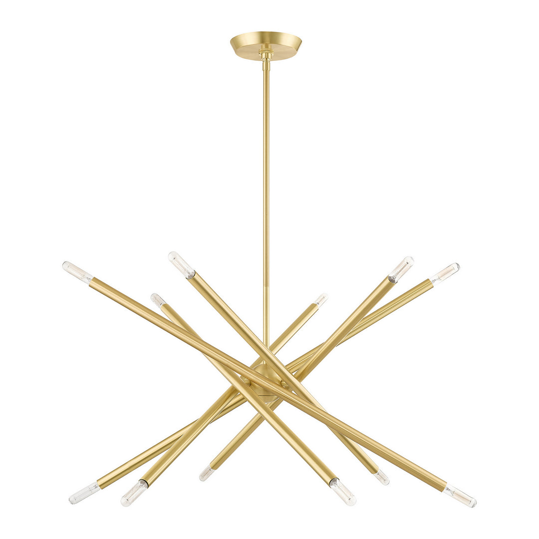 Livex Soho 46776-12 Chandelier Light - Satin Brass