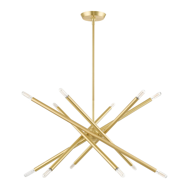 Livex Soho 46776-12 Chandelier Light - Satin Brass
