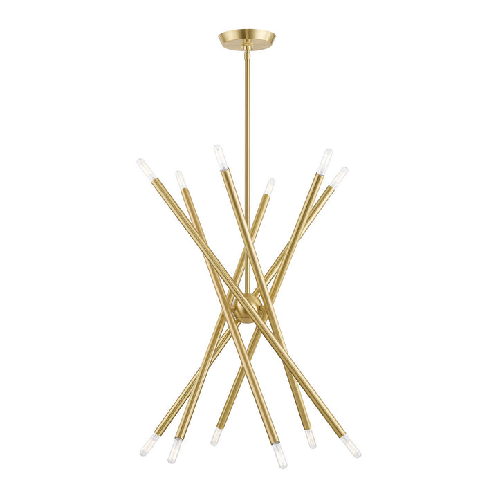 Livex Soho 46776-12 Chandelier Light - Satin Brass